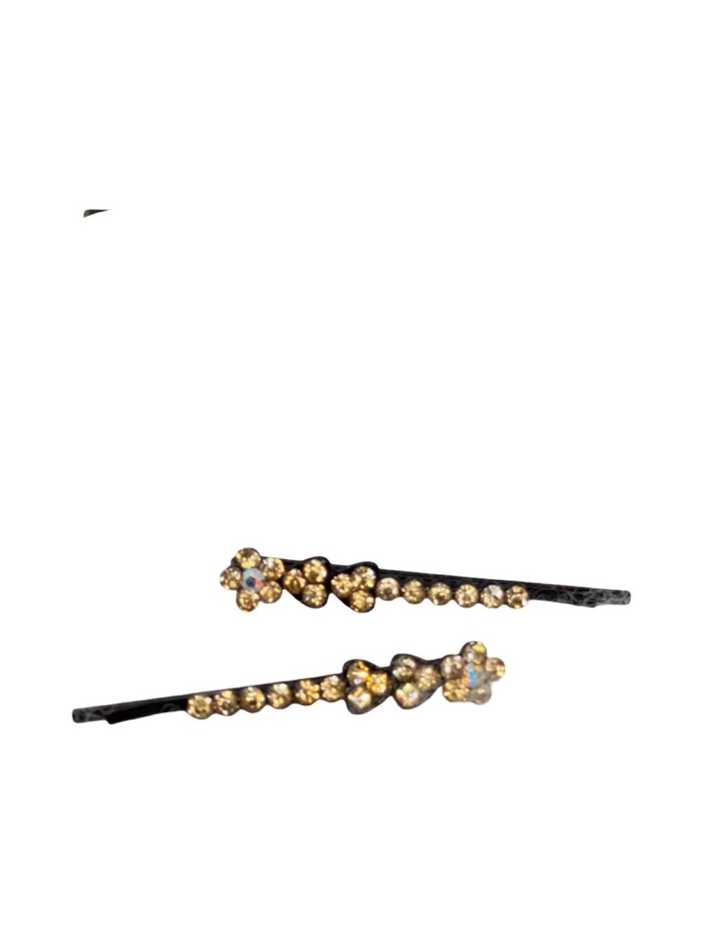 Gold Crystal Floral Hair Pins - Women Accessories FINAL PRICE DROP
